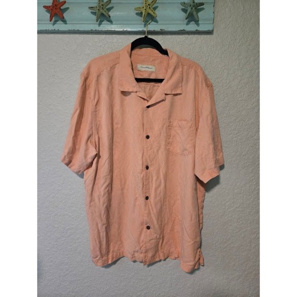 Tommy Bahama Peach Silk Button Down